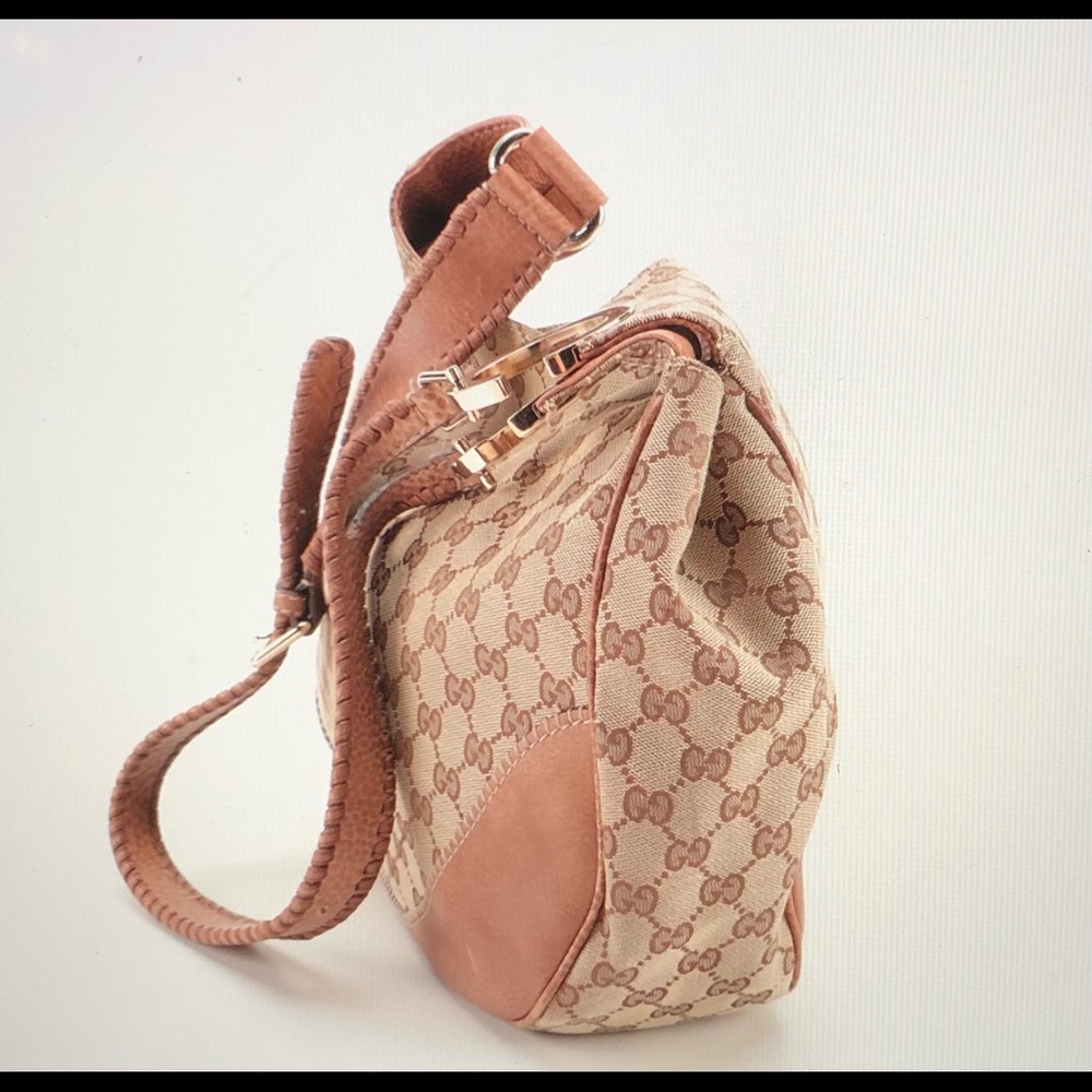 Item #0356 Gucci Charlotte GG Canvas & Leather Hobo Bag Made in Italy - Picture 3 of 7